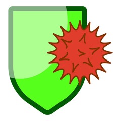 Virus protection icon. Cartoon of virus protection vector icon for web design isolated on white background