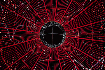 large street garland in the form of a toy in the form of a Christmas ball