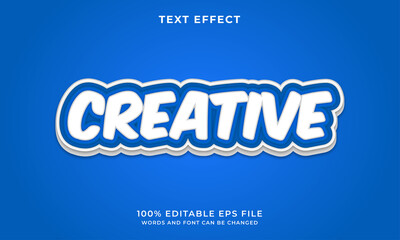 Blue Creative Text Style Effect
