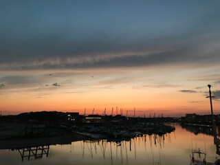 sunset over the river, Littlehampton