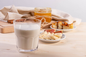 a glass of milk