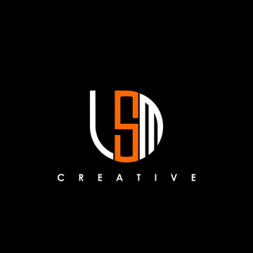 LSM Letter Initial Logo Design Template Vector Illustration