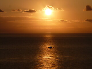 Obraz premium Sonnenaufgang an der ligurischen Riviera