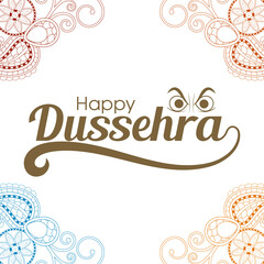 Illustration of Dussehra for the celebration of Hindu community festival.