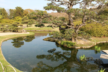 koraku-en garden in okayama in japan