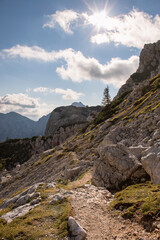 Fototapeta na wymiar hiking in the mountains of the caucasus