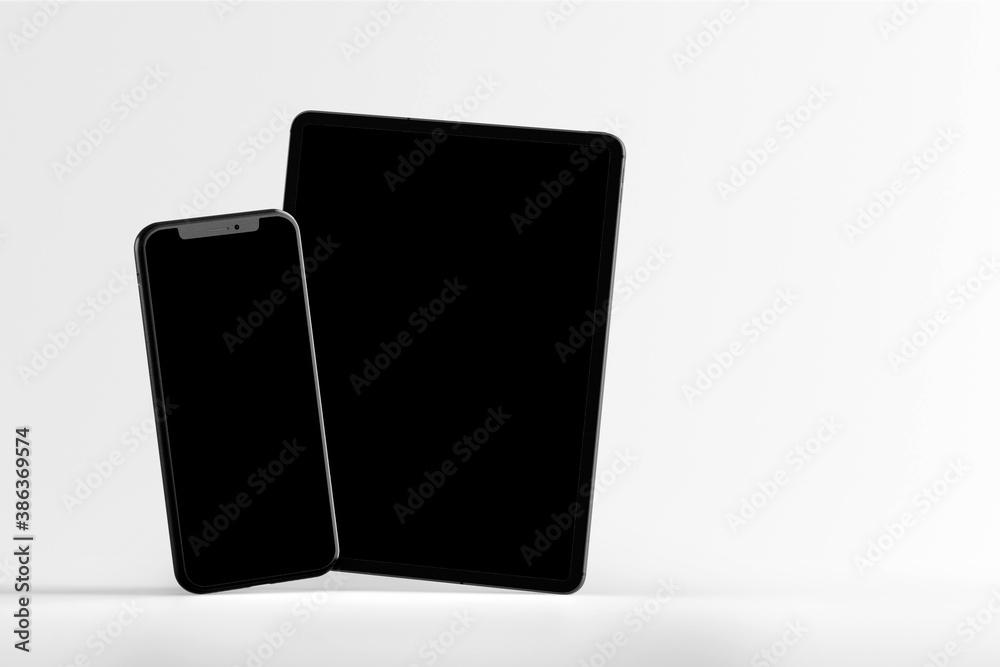 Poster mock up of device - 3d rendering