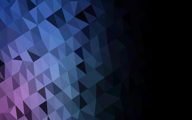 Obraz premium Dark BLUE vector blurry triangle template.