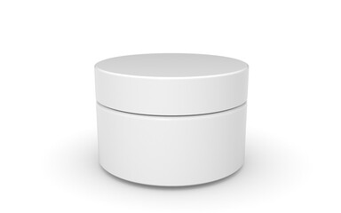 3d  cream container on white background