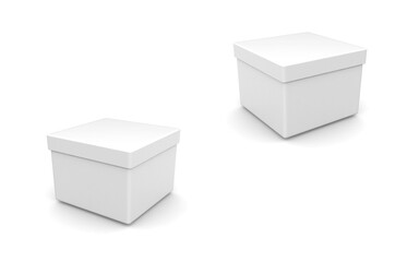 Fototapeta premium 3d box in white background