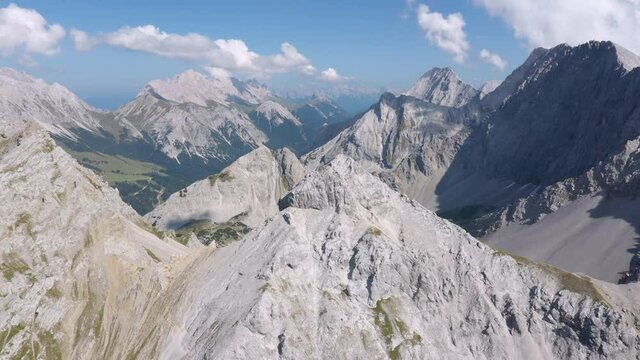 Taja Kopf Mountain Peak , Summit Cross, Seebensee, Austrian Alps