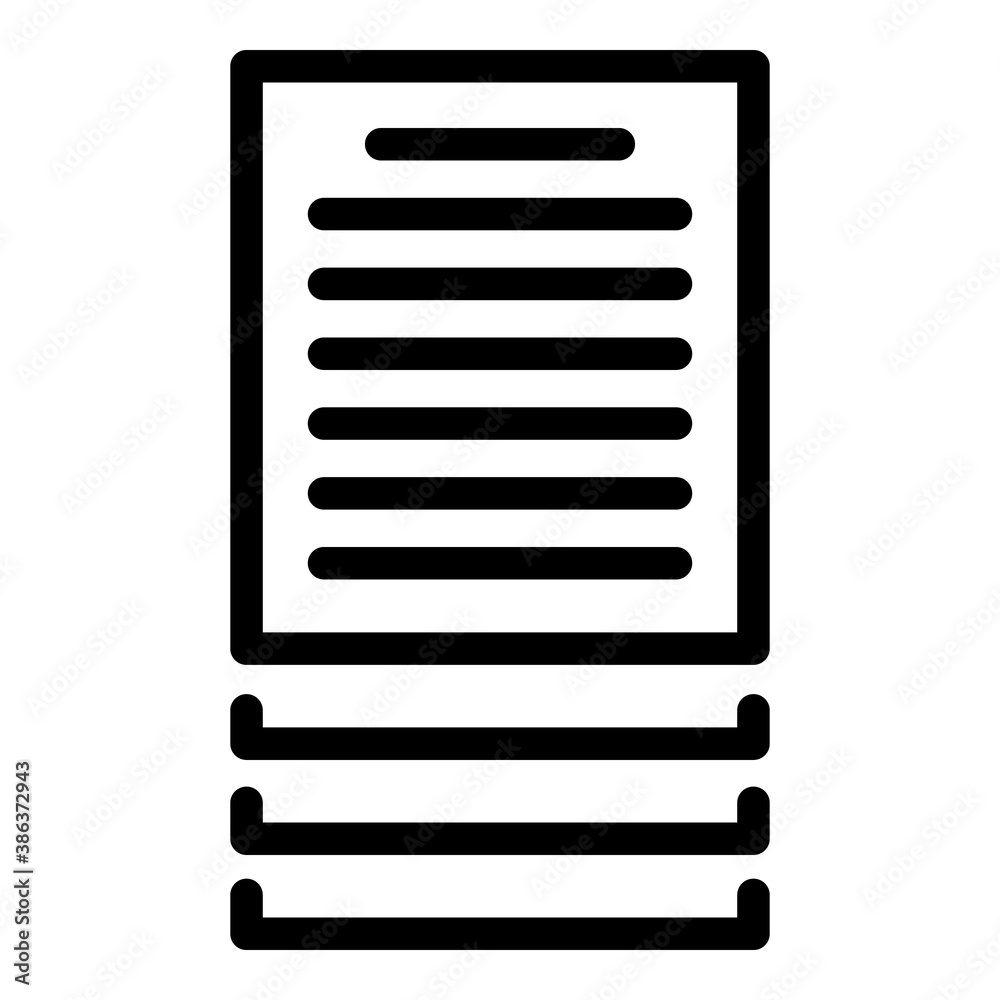 Poster documents scenario icon. outline documents scenario vector icon for web design isolated on white bac