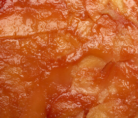 baked pie texture with quince slices