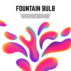 Colorful contemporary shapes. Liquid or fluid elements, coloring splash background. Magic art vector poster. Contemporary abstract colorful decorative illustration