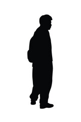 Standing man silhouette vector