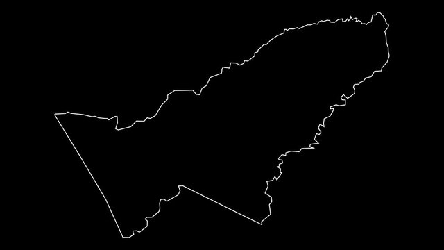 Pando Bolivia department map outline animation