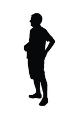 Fototapeta na wymiar Standing man silhouette vector 
