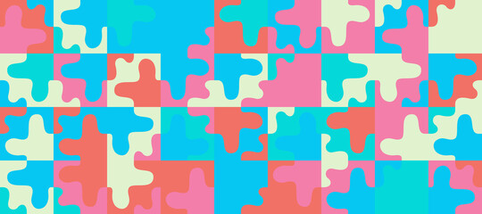 Abstract geometric seamless pattern made with camouflage shapes