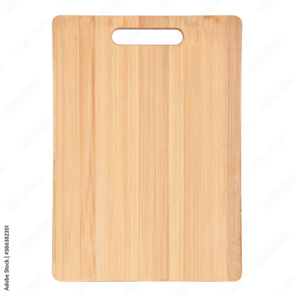 Canvas Prints rectangular wooden classic cutting board. isolated on white background