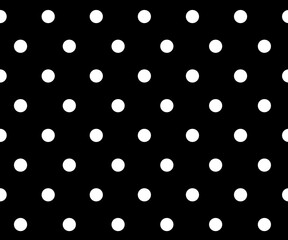 black and white polka dot pattern background vector