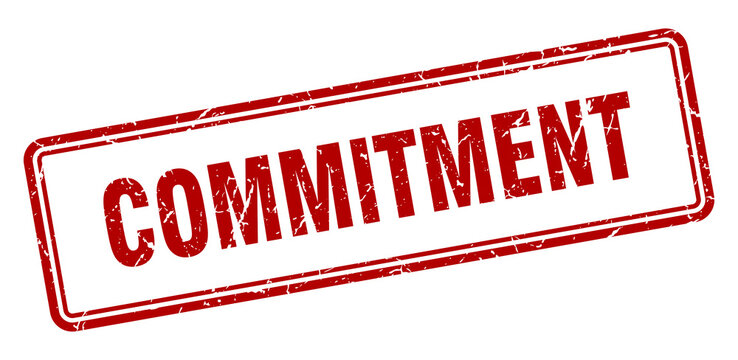 commitment stamp. square grunge sign on white background