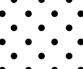 black and white polka dot pattern background vector