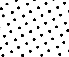 black and white polka dot pattern background vector