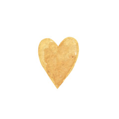 Drawing of a watercolor heart on a white background. Valentine's day, love, feelings.