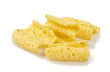 lentil chips isolated on white background