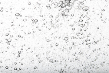 background of bubbles under water on white background