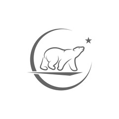 Bear logo vector concept. Bear logo design template. Illustration