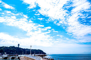 Obraz na płótnie Canvas 【神奈川県 江ノ島】湘南の海風景