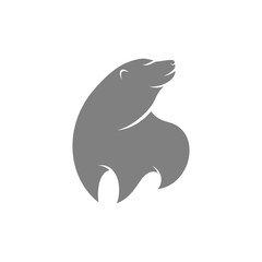 Bear logo vector concept. Bear logo design template. Illustration