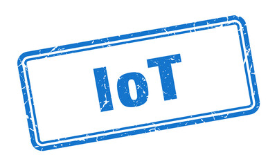 iot stamp. square grunge sign on white background