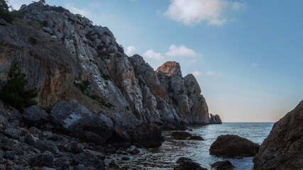 Fototapeta na wymiar Rocks on the seaside
