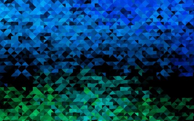 Dark BLUE vector backdrop with lines, triangles.