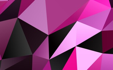 Light Pink vector low poly texture.