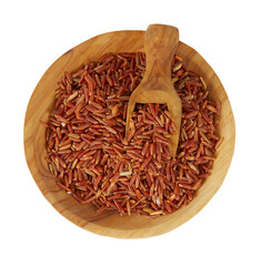 red rice isolated on white background