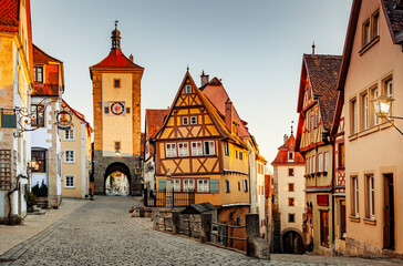 Fototapeta na wymiar Historische Altstadt in rothenburg ob der Tauber
