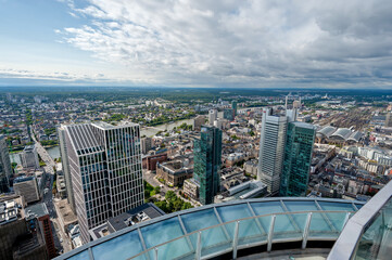 Fototapeta na wymiar Frankfurt am Main, Hessen, Germany, Europe, The city seen from the Main tower platforms