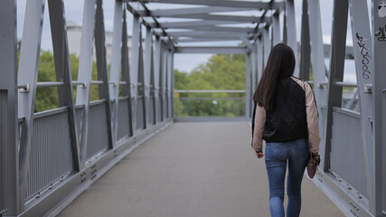 Pretty Asian girl in an urban aera - people photography