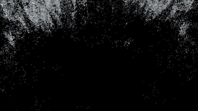 Water Splash Transition on black background