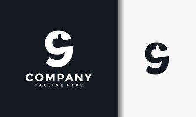 number 9 thumbs up like logo