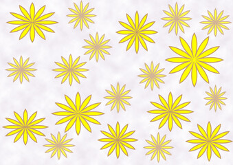 Fototapeta na wymiar cute simple yellow flowers background