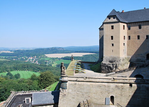 Historische Festung Königsstein im Elbsandsteingebirge, Sachsen