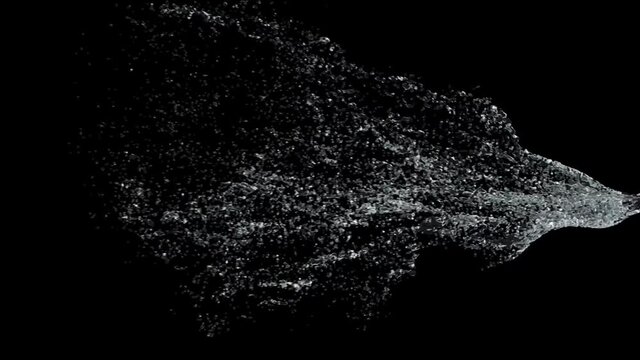 Water Splash on black background