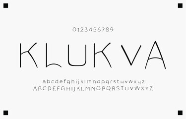 Abstract alphabet letters font and number. Classic Lettering Monochrome Design. Typography fonts regular uppercase and lowercase. Vector illustration eps10