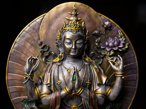 statue of avalokiteshvara four hands form