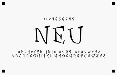 Abstract alphabet letters font and number. Classic Lettering Monochrome Design. Typography fonts regular uppercase and lowercase. Vector illustration eps10