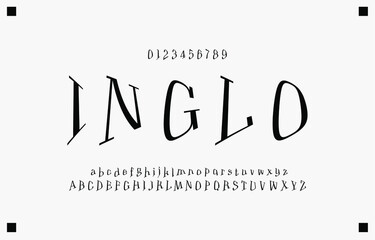 Abstract alphabet letters font and number. Classic Lettering Monochrome Design. Typography fonts regular uppercase and lowercase. Vector illustration eps10